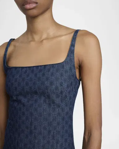 Dries Van Noten Debano Printed Denim Sleeveless Midi Dress | Thumbnail 4 Dries Van Noten Debano Printed Denim Sleeveless Midi Dress | Thumbnail 4
