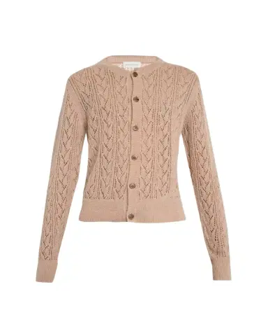 Dries Van Noten Men's Poly-Blend Openwork Cardigan Sweater | Thumbnail 1 Dries Van Noten Men's Poly-Blend Openwork Cardigan Sweater | Thumbnail 1
