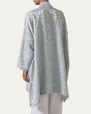 Eskandar Wide A-Line Chinese Collar Shirt - Very Long With Slits | Thumbnail 3 Eskandar Wide A-Line Chinese Collar Shirt - Very Long With Slits | Thumbnail 3