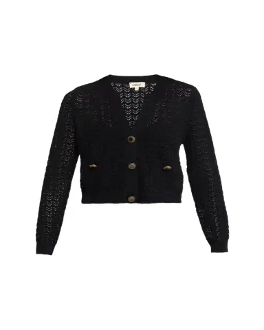 L'AGENCE Orla Pointelle Knit Cardigan | Thumbnail 1