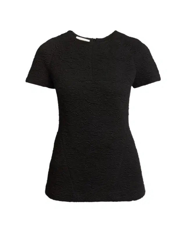 Hunelly Textured Short-Sleeve Top