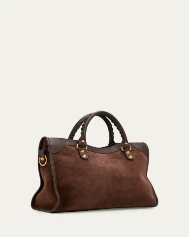 Balenciaga Le City Suede & Leather Top-Handle Bag | Thumbnail 2 Balenciaga Le City Suede & Leather Top-Handle Bag | Thumbnail 2
