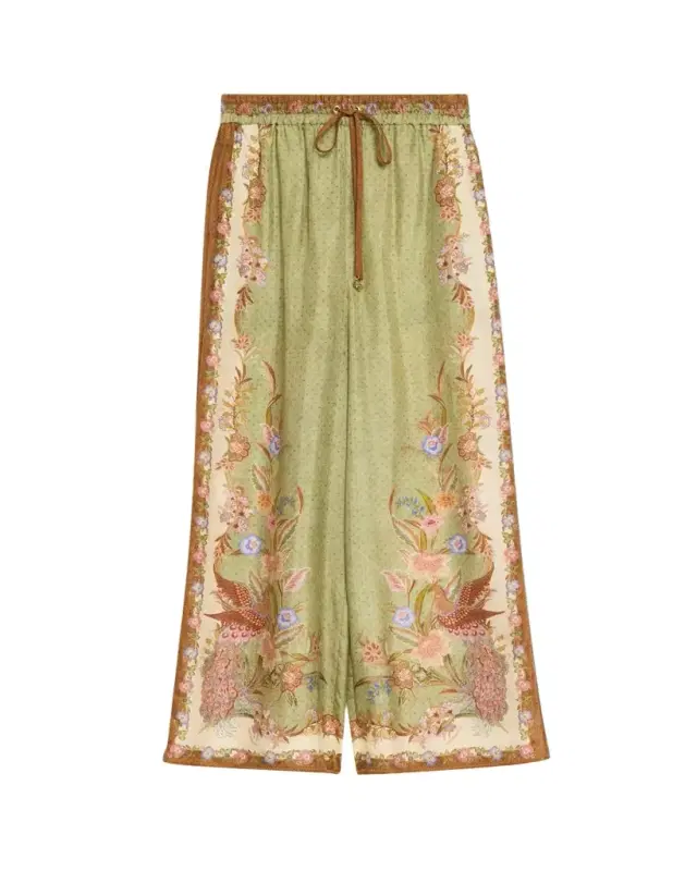 Zimmermann Indra Silk Drawstring Pants