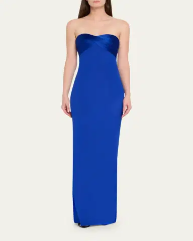 Gaurav Gupta The Infinity Strapless Draped Column Silk Gown | Thumbnail 2