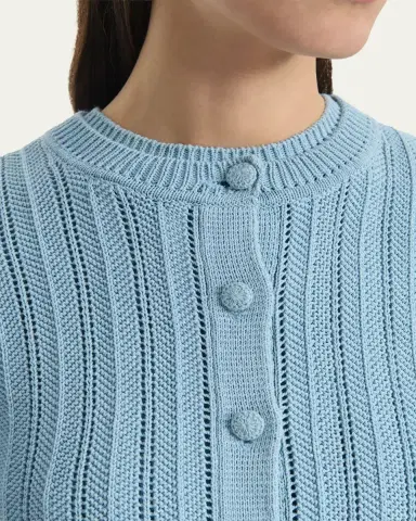 Altuzarra Mariette Lattice Knit Crewneck Cardigan | Thumbnail 5
