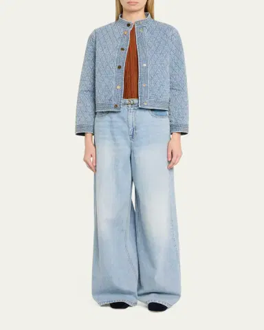 Zimmermann Indra Quilted Denim Jacket | Thumbnail 2 Zimmermann Indra Quilted Denim Jacket | Thumbnail 2