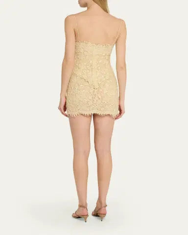 LoveShackFancy Jetta Sequined Floral Lace Mini Dress | Thumbnail 3 LoveShackFancy Jetta Sequined Floral Lace Mini Dress | Thumbnail 3