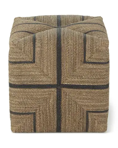 Palecek Fritz Rope Square Ottoman | Thumbnail 3