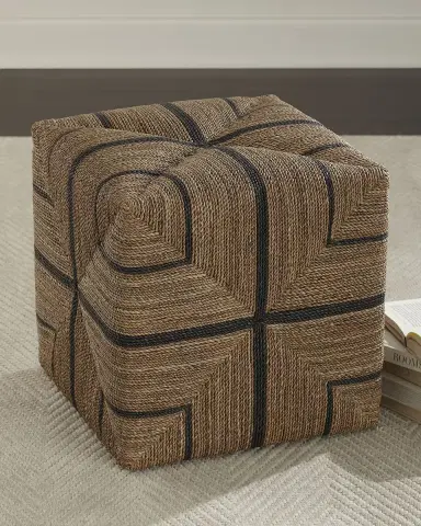 Palecek Fritz Rope Square Ottoman | Thumbnail 1
