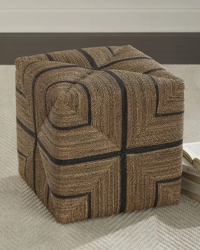 Palecek Fritz Rope Square Ottoman