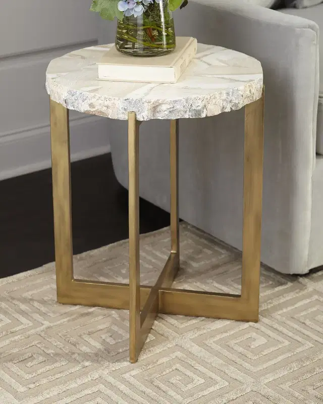 Palecek Durham Fossilized Clam Side Table