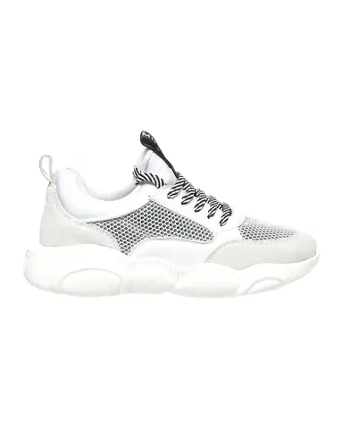 MOSCHINO Men's Mesh/Leather Striped-Lace Sneakers | Thumbnail 1
