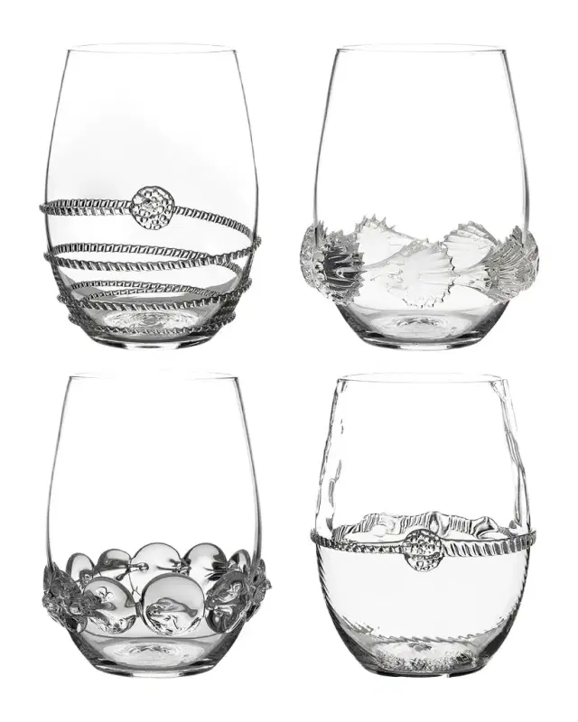 Juliska Heritage Stemless Wine Glass Assorted, Set/4