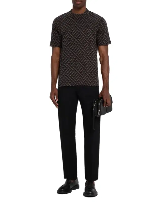 Men 's Cotton Chevron Crewneck T-Shirt