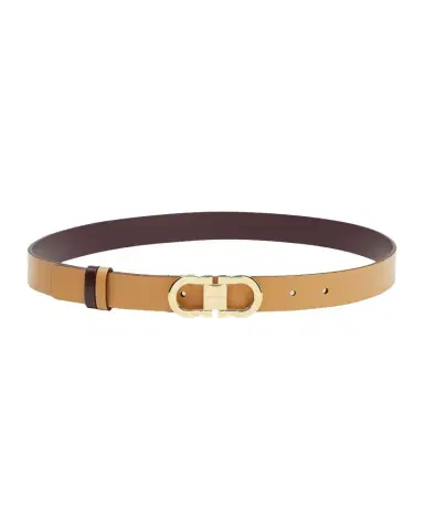 Ferragamo Donna Reversible Leather Double Gancini Belt | Thumbnail 1