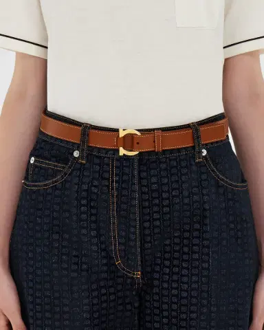 Ferragamo Donna Leather Gancini Belt | Thumbnail 2