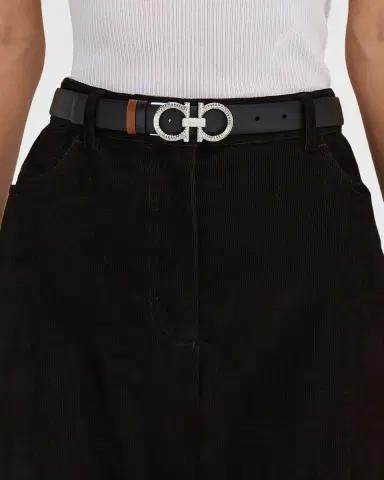 Ferragamo Donna Reversible Leather Double Gancini Belt | Thumbnail 2 Ferragamo Donna Reversible Leather Double Gancini Belt | Thumbnail 2