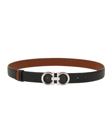 Ferragamo Donna Reversible Leather Double Gancini Belt | Thumbnail 1 Ferragamo Donna Reversible Leather Double Gancini Belt | Thumbnail 1