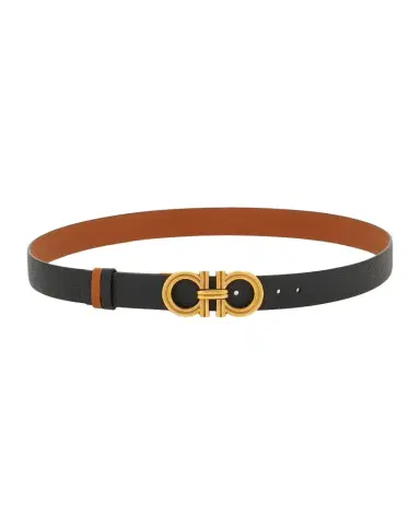 Ferragamo Donna Reversible Leather Double Gancini Belt | Thumbnail 1