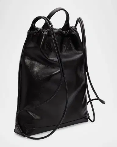 Givenchy Men's Leather Drawstring Backpack | Thumbnail 3 Givenchy Men's Leather Drawstring Backpack | Thumbnail 3