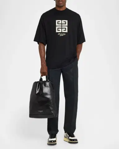 Givenchy Men's Leather Drawstring Backpack | Thumbnail 6 Givenchy Men's Leather Drawstring Backpack | Thumbnail 6