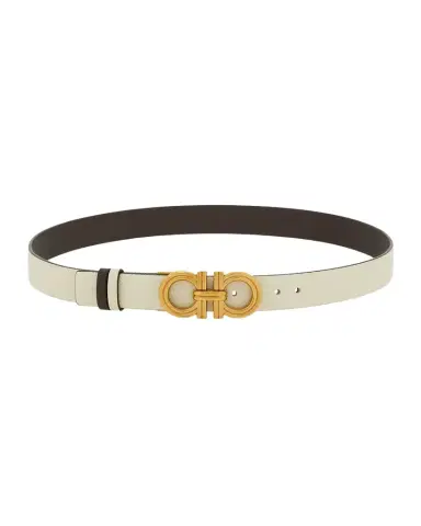 Ferragamo Donna Reversible Leather Double Gancini Belt | Thumbnail 1