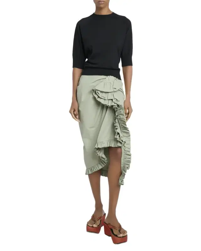 Tuan Short-Sleeve Wool Crewneck Sweater