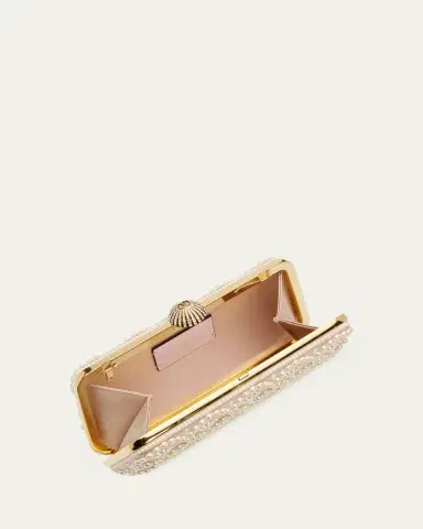 Valentino Garavani Carry Secrets Rhinestone & Pearly Stud Satin Clutch Bag | Thumbnail 9 Valentino Garavani Carry Secrets Rhinestone & Pearly Stud Satin Clutch Bag | Thumbnail 9