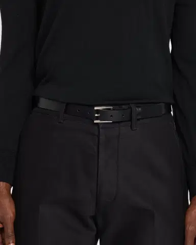 TOM FORD Men's Leather-Wrapped Square Buckle Belt | Thumbnail 2