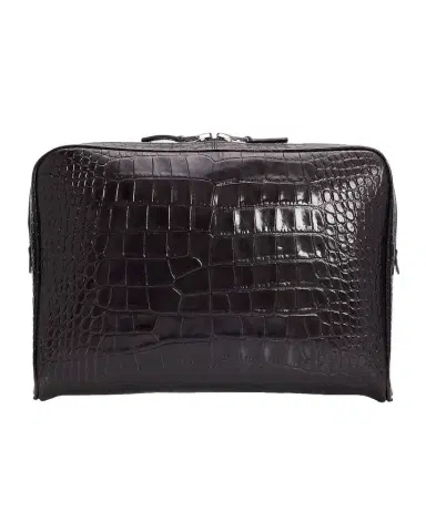Tom Ford Men's Croc-Effect Zip Pouch | Thumbnail 1 Tom Ford Men's Croc-Effect Zip Pouch | Thumbnail 1