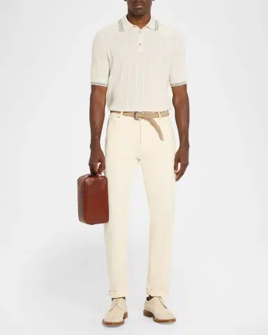 Brunello Cucinelli Men's Grained Leather Wide-Zip Toiletry Bag | Thumbnail 6 Brunello Cucinelli Men's Grained Leather Wide-Zip Toiletry Bag | Thumbnail 6