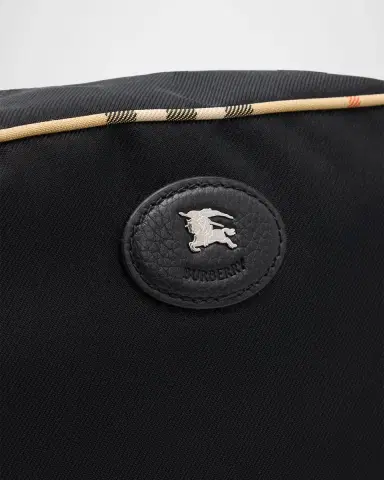 Burberry Men's Medium Check-Trim Travel Zip Pouch | Thumbnail 5