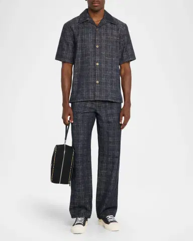Burberry Men's Medium Check-Trim Travel Zip Pouch | Thumbnail 6