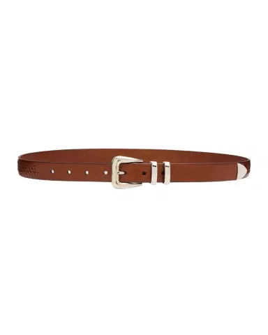 Brunello Cucinelli Men's Woven Leather Western-Buckle Belt | Thumbnail 1