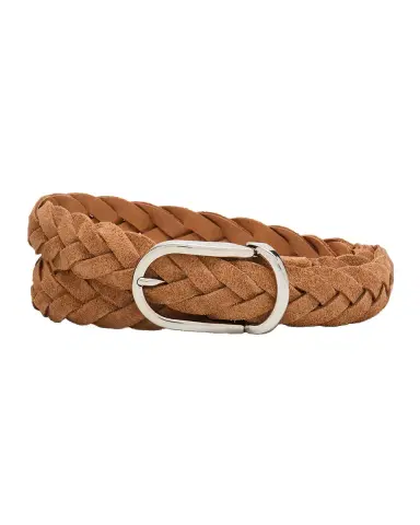 Brunello Cucinelli Men's Braided Leather Round-Buckle Belt | Thumbnail 3