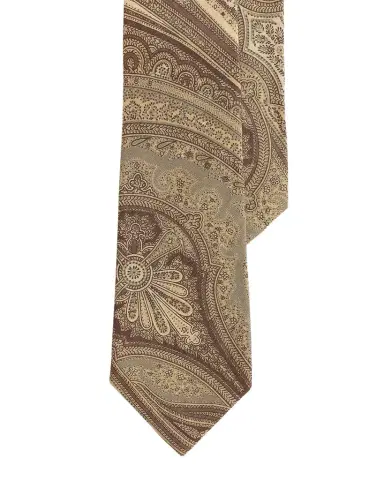 Ralph Lauren Purple Label Paisley Linen-Silk Tie | Thumbnail 1 Ralph Lauren Purple Label Paisley Linen-Silk Tie | Thumbnail 1