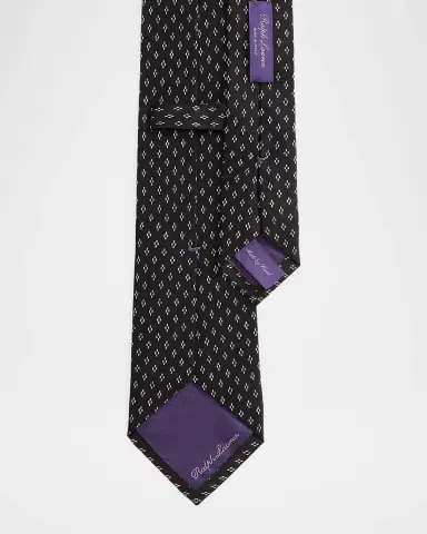 Ralph Lauren Purple Label Dotted-Diamond Silk Tie | Thumbnail 3 Ralph Lauren Purple Label Dotted-Diamond Silk Tie | Thumbnail 3