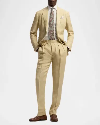 Ralph Lauren Purple Label Paisley Silk-Linen Tie | Thumbnail 2 Ralph Lauren Purple Label Paisley Silk-Linen Tie | Thumbnail 2