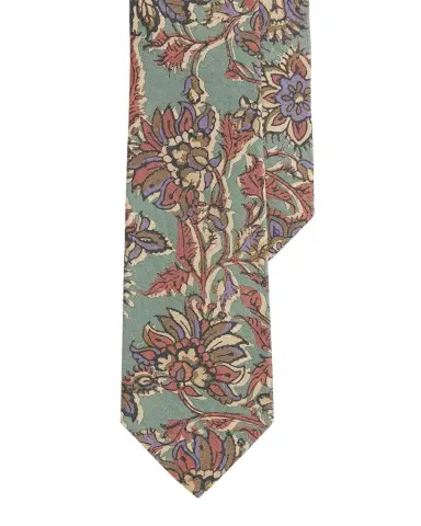 Ralph Lauren Purple Label Paisley Silk-Linen Tie | Thumbnail 1 Ralph Lauren Purple Label Paisley Silk-Linen Tie | Thumbnail 1