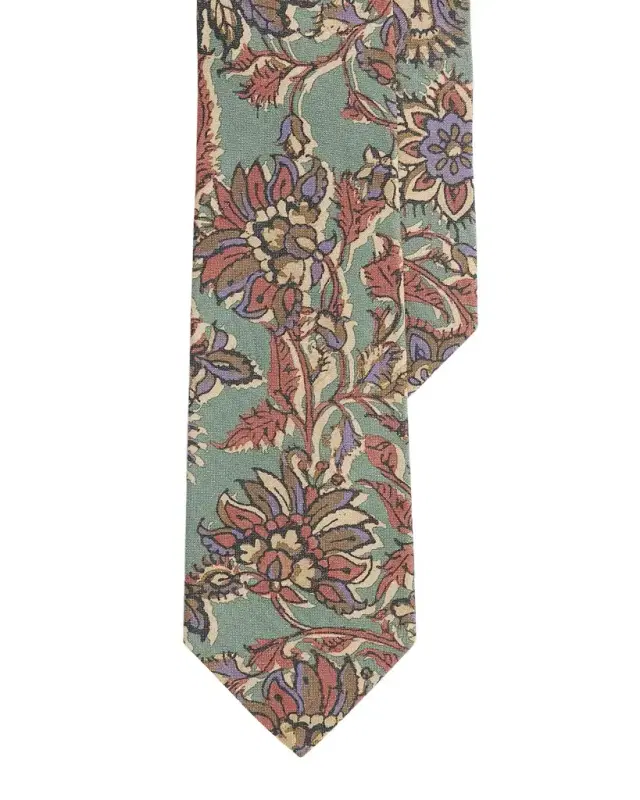 Paisley Silk-Linen Tie