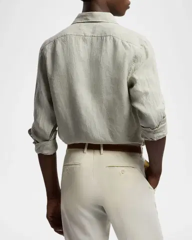 Ralph Lauren Purple Label Linen Chambray Shirt | Thumbnail 3 Ralph Lauren Purple Label Linen Chambray Shirt | Thumbnail 3