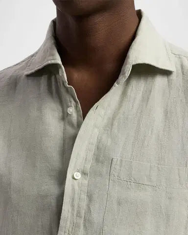 Ralph Lauren Purple Label Linen Chambray Shirt | Thumbnail 5 Ralph Lauren Purple Label Linen Chambray Shirt | Thumbnail 5