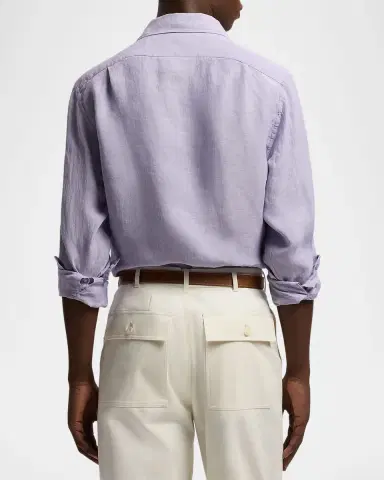 Ralph Lauren Purple Label Linen Chambray Shirt | Thumbnail 3 Ralph Lauren Purple Label Linen Chambray Shirt | Thumbnail 3