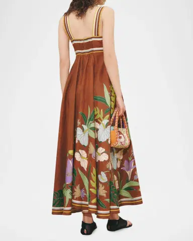 ALÉMAIS Alfie Twist Linen Midi Dress | Thumbnail 3 ALÉMAIS Alfie Twist Linen Midi Dress | Thumbnail 3