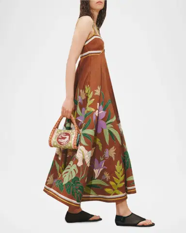 ALÉMAIS Alfie Twist Linen Midi Dress | Thumbnail 4 ALÉMAIS Alfie Twist Linen Midi Dress | Thumbnail 4