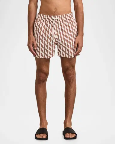 Frescobol Carioca Men's Rio Listra Wave-Stripe Swim Shorts | Thumbnail 2 Frescobol Carioca Men's Rio Listra Wave-Stripe Swim Shorts | Thumbnail 2