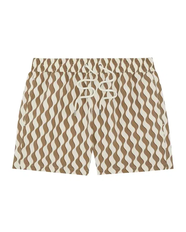 Men 's Rio Listra Wave-Stripe Swim Shorts