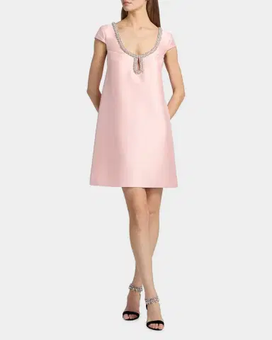 BADGLEY MISCHKA Beaded Scoop Neck Mini Shift Dress | Thumbnail 2 BADGLEY MISCHKA Beaded Scoop Neck Mini Shift Dress | Thumbnail 2