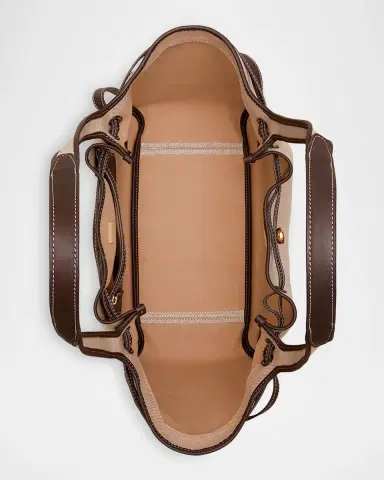 Tory Burch Romy Large Canvas Leather-Trim Tote Bag | Thumbnail 3 Tory Burch Romy Large Canvas Leather-Trim Tote Bag | Thumbnail 3
