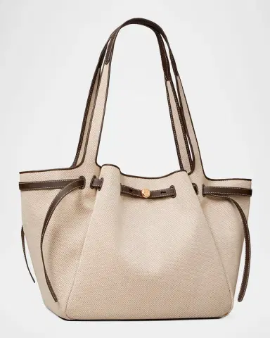 Tory Burch Romy Large Canvas Leather-Trim Tote Bag | Thumbnail 5 Tory Burch Romy Large Canvas Leather-Trim Tote Bag | Thumbnail 5